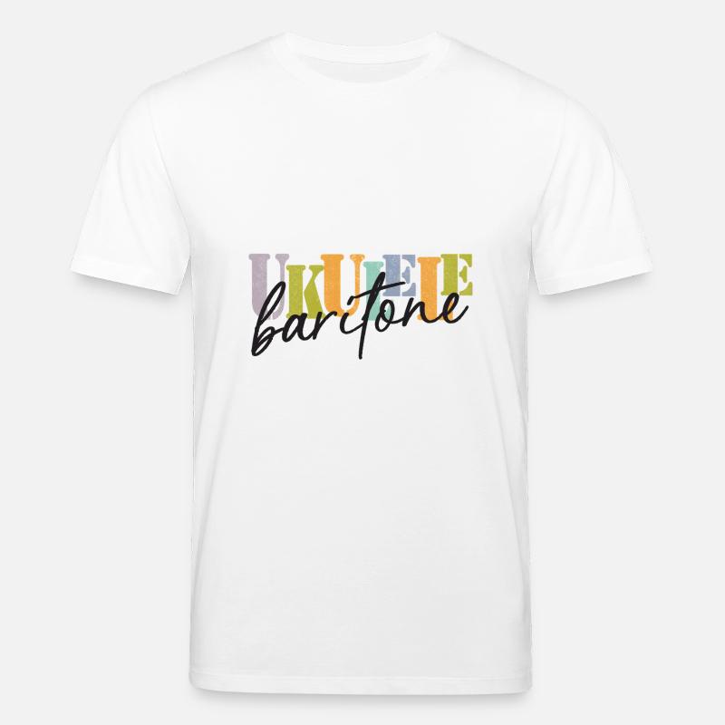 Baritone Ukulele bunt und schwarz - Stanley/Stella Unisex Bio-T-Shirt CREATOR  - Weiß