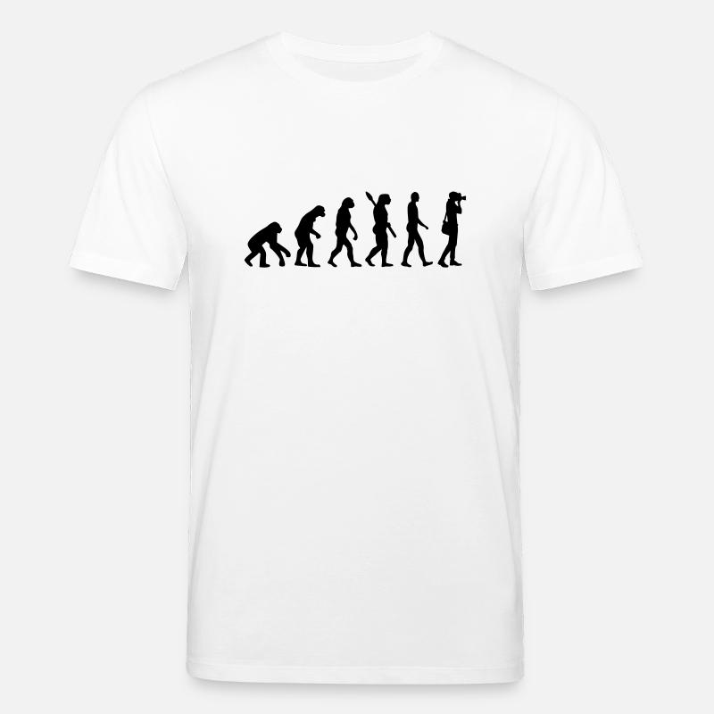 Évolution Photographe - T-shirt bio CREATOR Stanley/Stella Unisexe - blanc