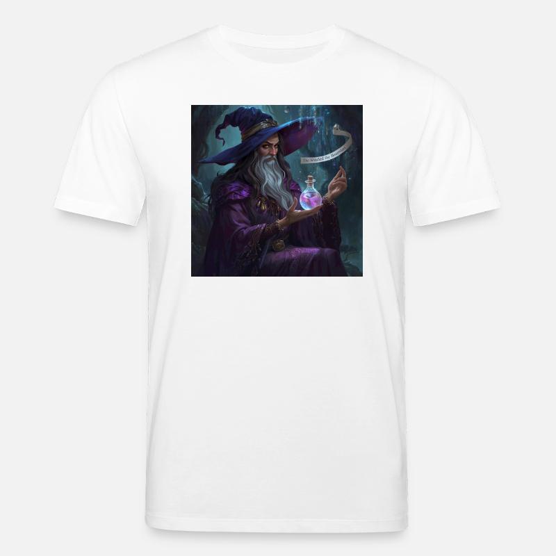 Waldzauberer und Phiole - Stanley/Stella Unisex Bio-T-Shirt CREATOR  - Weiß