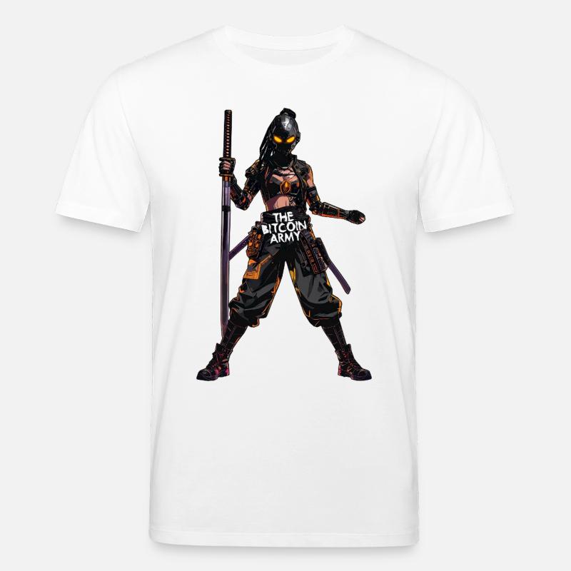 Bitcoin Bazooka – Die Bitcoin-Armee – Samurai 03 - Stanley/Stella Unisex Bio-T-Shirt CREATOR  - Weiß