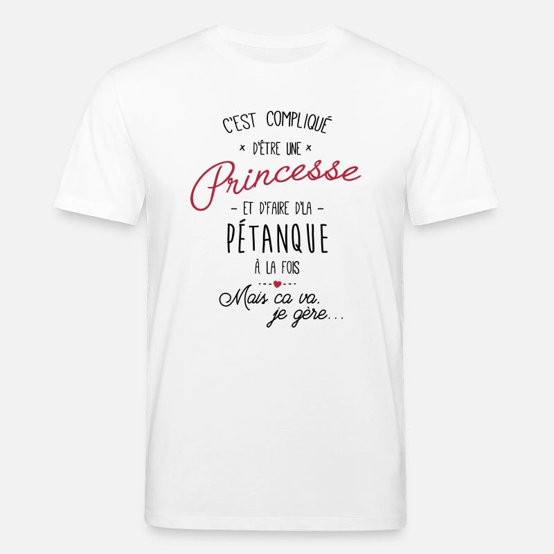princesse et Pétanque - T-shirt bio CREATOR Stanley/Stella Unisexe - blanc