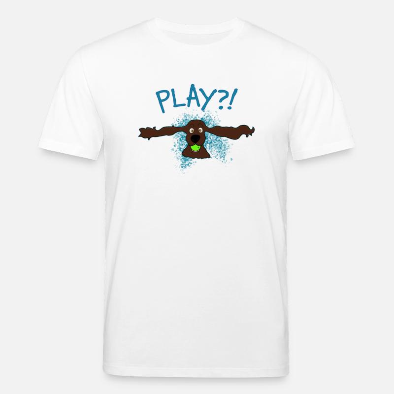 Cocker Spaniel Jouer?! - T-shirt bio CREATOR Stanley/Stella Unisexe - blanc