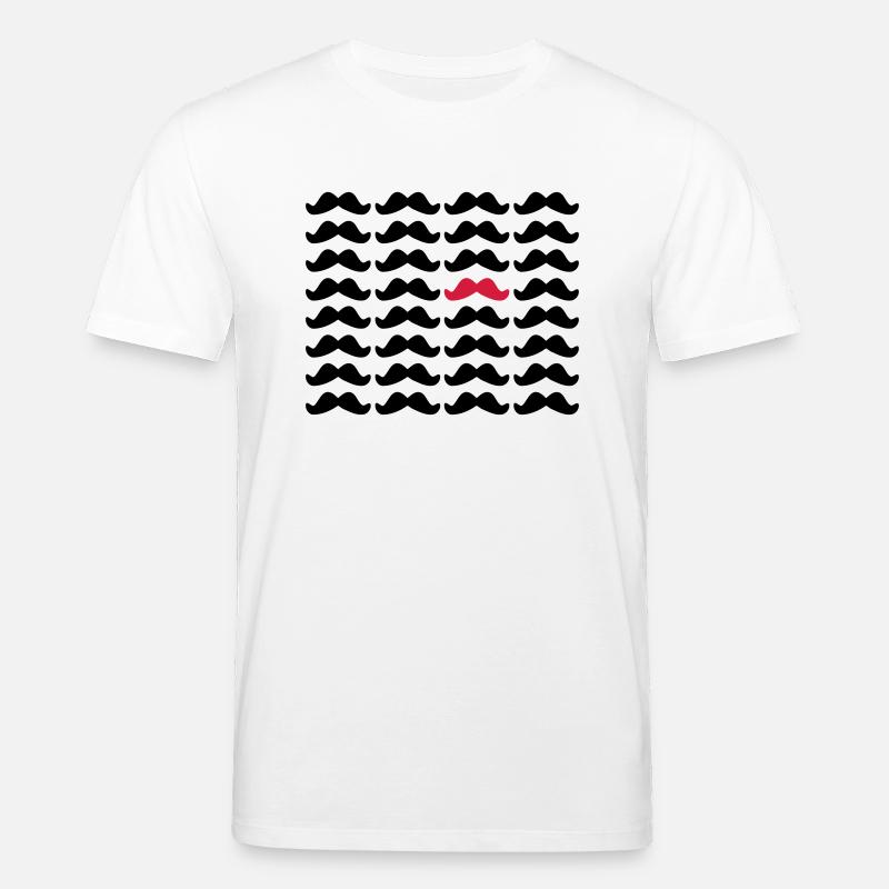Mustache Moustache "Be Different" 2c - T-shirt bio CREATOR Stanley/Stella Unisexe - blanc