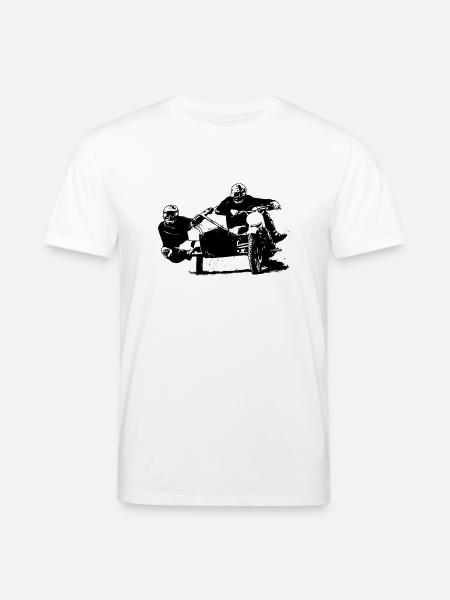 Sidecar Moto Cross - Stanley/Stella Unisex Bio-T-Shirt CREATOR - Weiß