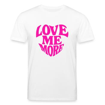 Love Me More - Stanley/Stella Unisex Bio-T-Shirt CREATOR  - Weiß - Vorne - Alina (178cm) & Michal (187cm)