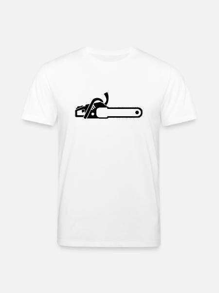 Chainsaw - Stanley/Stella CREATOR Unisex Organic T-Shirt - white