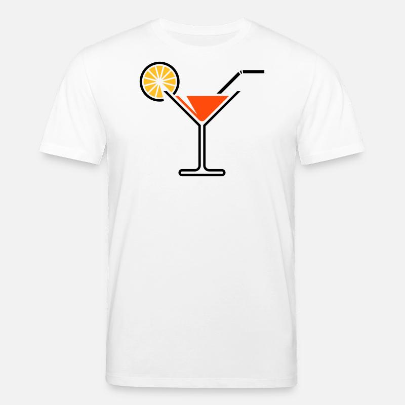 Cocktail / Cocktailglas / Martini + (Orange) - Stanley/Stella Unisex Bio-T-Shirt CREATOR  - Weiß