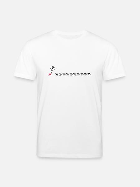 Moose 10 +1 =? confused Elk - Stanley/Stella CREATOR Unisex Organic T-Shirt - white