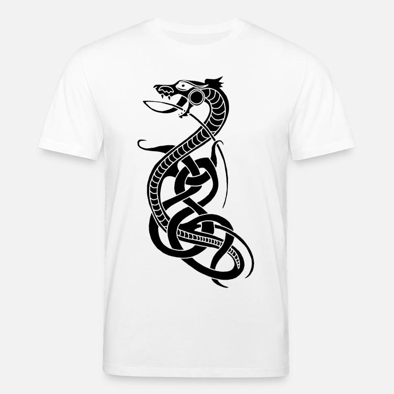 Unendliche schwarze Schlange - Stanley/Stella Unisex Bio-T-Shirt CREATOR  - Weiß