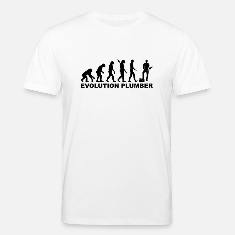 Evolution Plumber - T-shirt bio CREATOR Stanley/Stella Unisexe - blanc