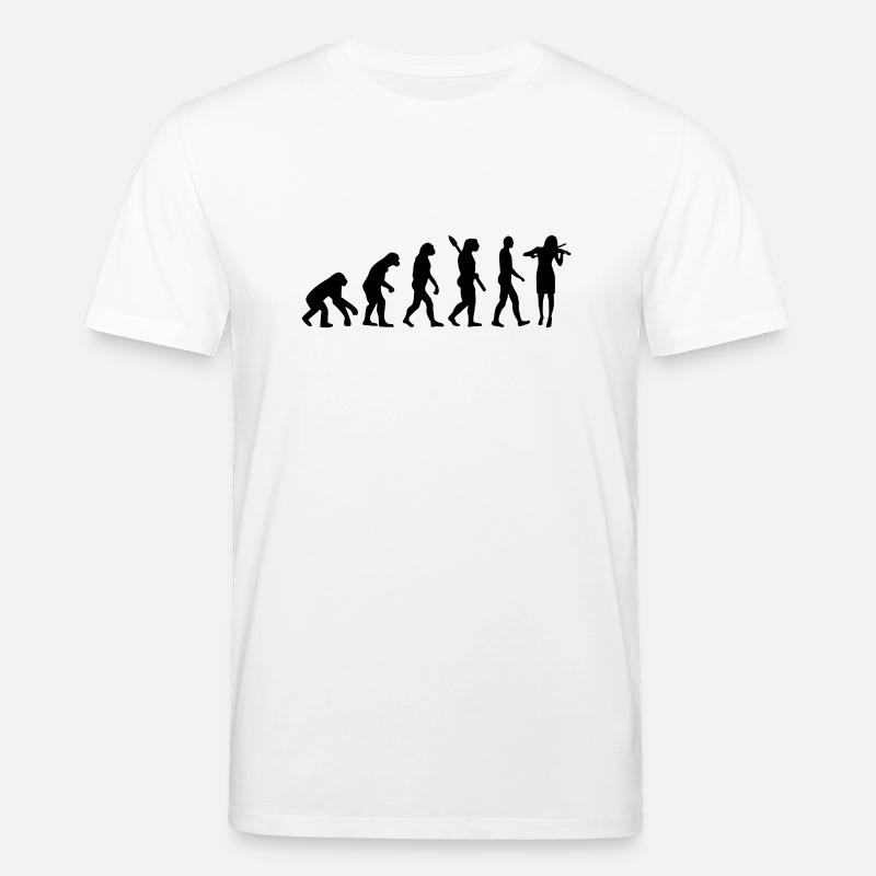 Evolution Violin Fiddle - Stanley/Stella CREATOR Unisex Organic T-Shirt - white