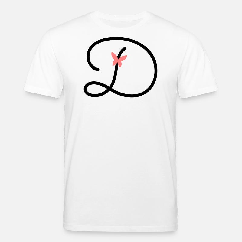 Buchstabe D Schmetterlingsbuchstabe - Stanley/Stella Unisex Bio-T-Shirt CREATOR  - Weiß