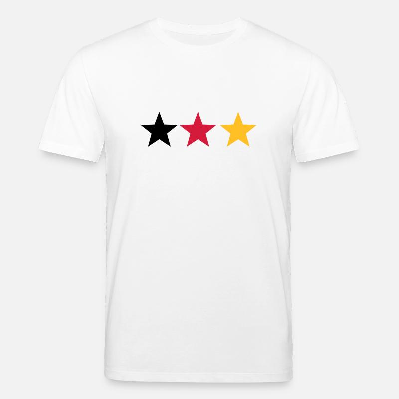 Schwarz rot gold - Stanley/Stella Unisex Bio-T-Shirt CREATOR  - Weiß