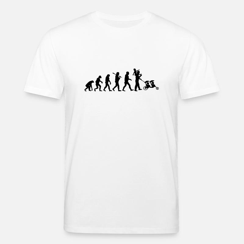evolution daddy famille nombreuse - T-shirt bio CREATOR Stanley/Stella Unisexe - blanc