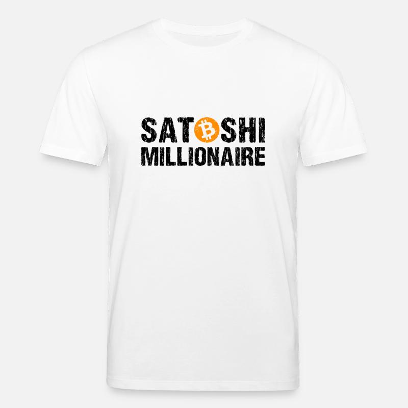 Satoshi Millionaire Kryptowährung Bitcoin - Stanley/Stella Unisex Bio-T-Shirt CREATOR  - Weiß