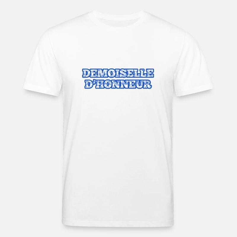 Blaue Chinoiserie Brautjungfer - Stanley/Stella Unisex Bio-T-Shirt CREATOR - Weiß