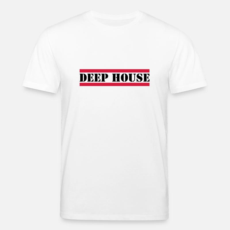 Deep House mit roten Linien - Stanley/Stella Unisex Bio-T-Shirt CREATOR  - Weiß
