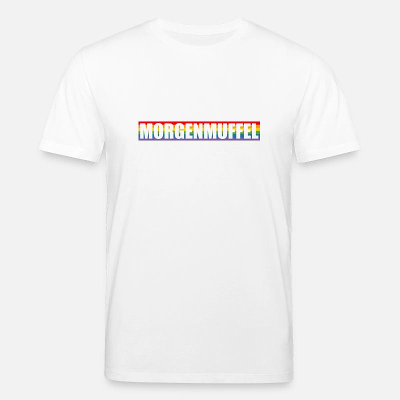 Morgenmuffel regenbogen Silhouette - Stanley/Stella Unisex Bio-T-Shirt CREATOR - Weiß
