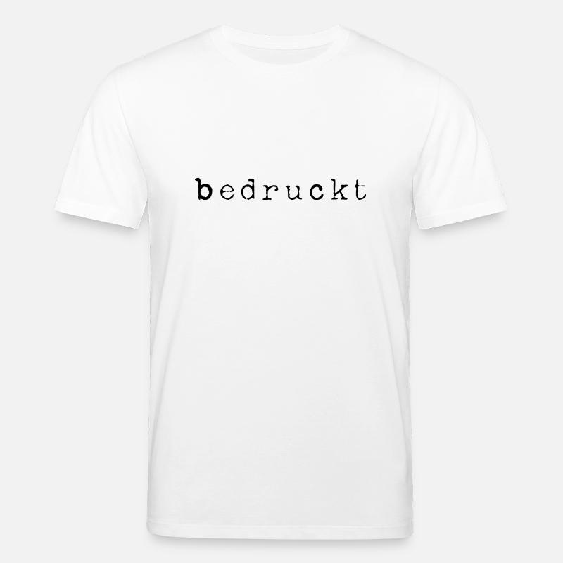 printed statement black - Stanley/Stella CREATOR Unisex Organic T-Shirt - white