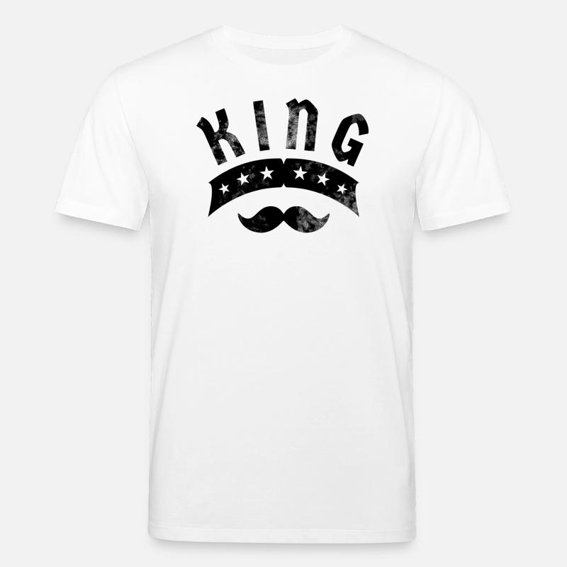 König mit Schnurrbart - Stanley/Stella Unisex Bio-T-Shirt CREATOR  - Weiß
