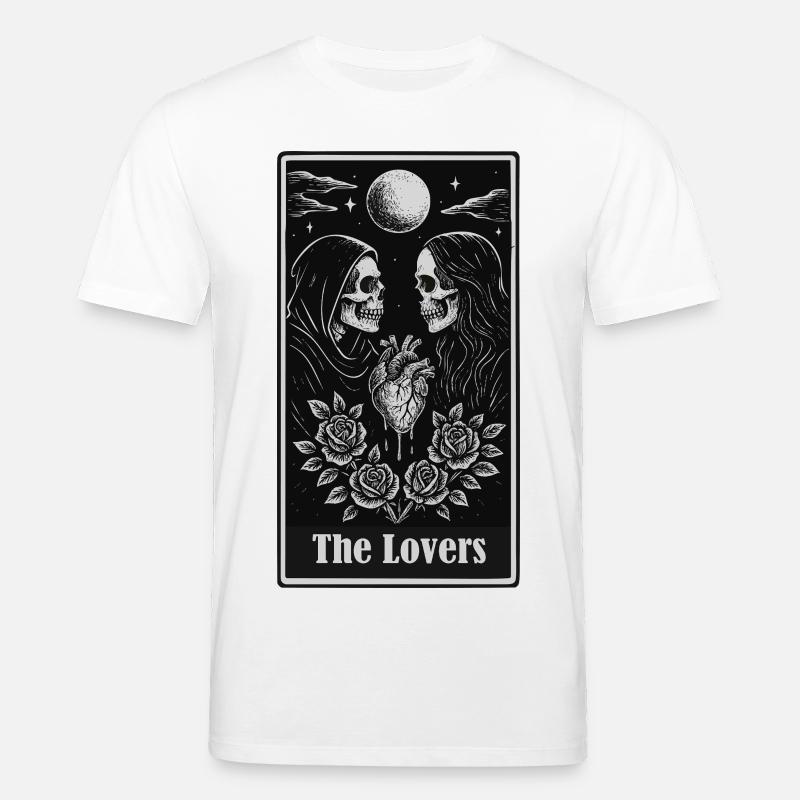 Skeleton Lovers Gothic Tarot Heart Design - Stanley/Stella Unisex Bio-T-Shirt CREATOR  - Weiß