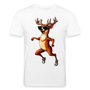 Laughing Deer - Stanley/Stella CREATOR Unisex Organic T-Shirt - white - Front - Alina (178cm) & Michal (187cm)