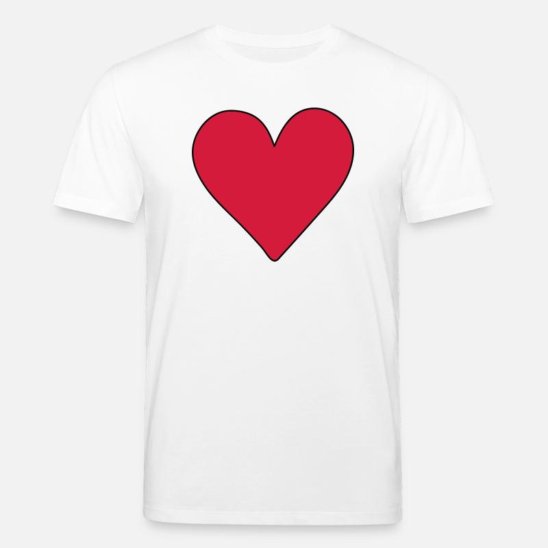 herz rot - Stanley/Stella Unisex Bio-T-Shirt CREATOR  - Weiß