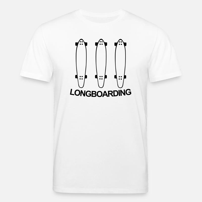 Longboard,longboarder,longboard, planche à roulett - T-shirt bio CREATOR Stanley/Stella Unisexe - blanc