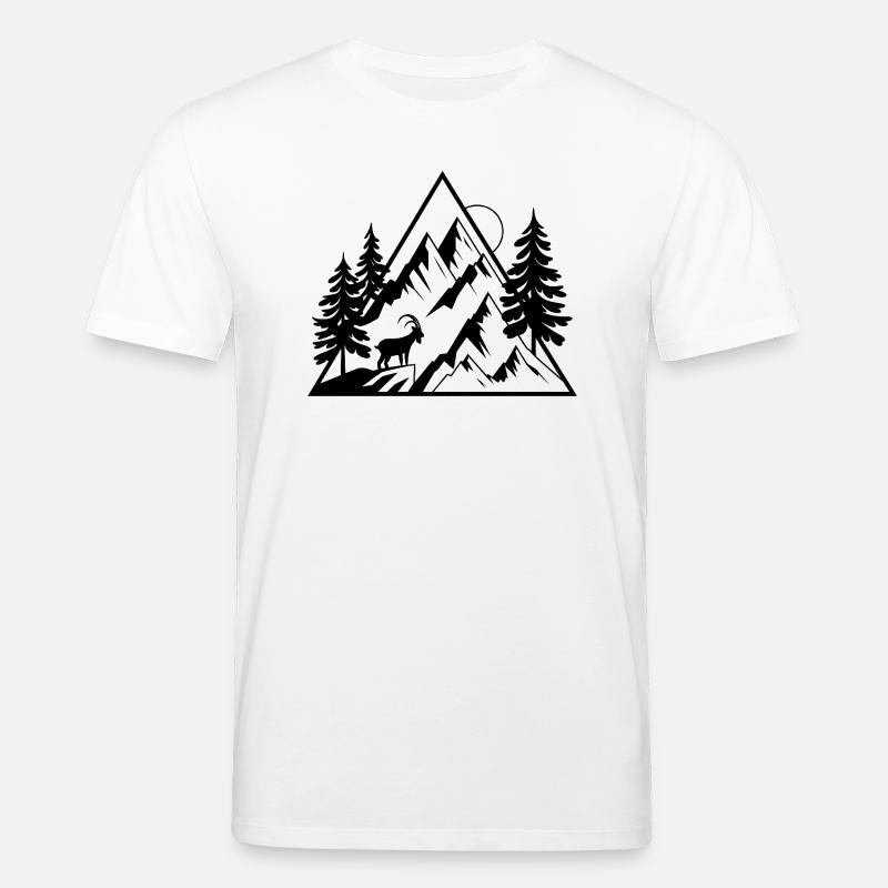 Alpen Berge Steinbock - Stanley/Stella Unisex Bio-T-Shirt CREATOR  - Weiß