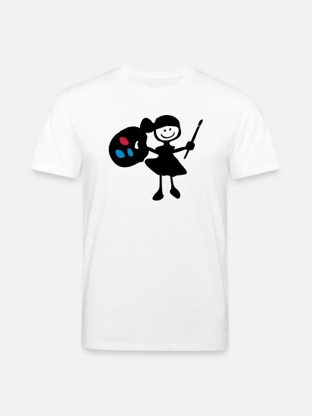 painter_girl - Stanley/Stella CREATOR Unisex Organic T-Shirt - white
