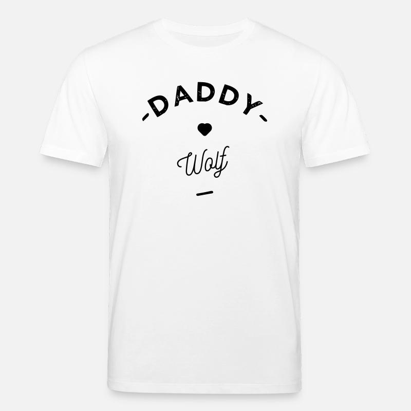 Daddy wolf - T-shirt bio CREATOR Stanley/Stella Unisexe - blanc
