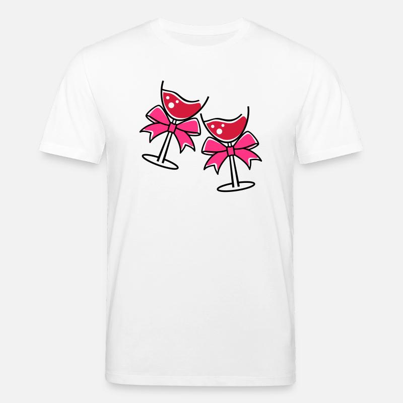 glases wine - Stanley/Stella Unisex Bio-T-Shirt CREATOR  - Weiß
