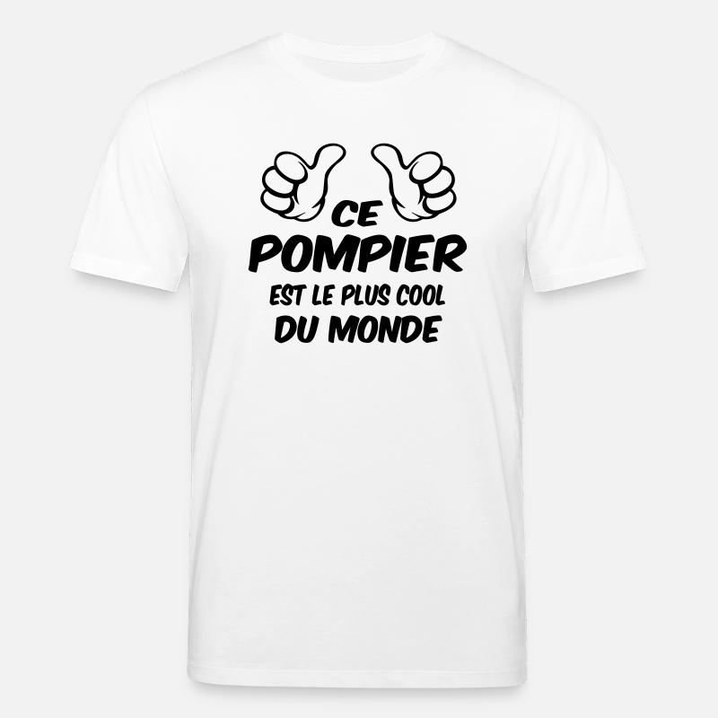 MEILLEUR POMPIER - T-shirt bio CREATOR Stanley/Stella Unisexe - blanc