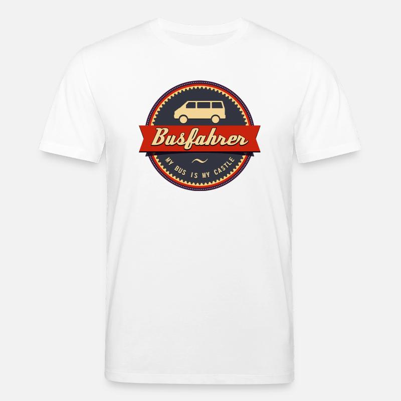 Busfahrer Retro - Stanley/Stella Unisex Bio-T-Shirt CREATOR  - Weiß