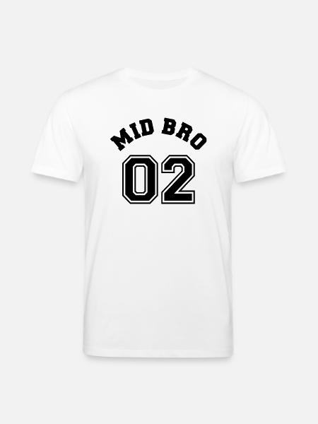 Mid Bro 02 - Middle Brother - Stanley/Stella CREATOR Unisex Organic T-Shirt - white