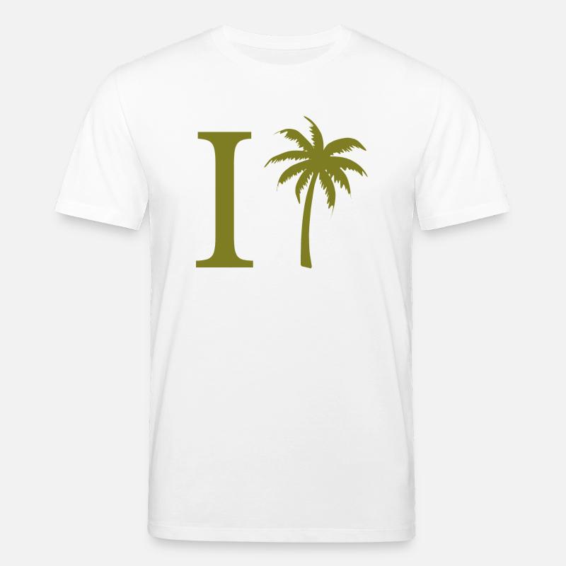 Lettre i vert Palm - T-shirt bio CREATOR Stanley/Stella Unisexe - blanc