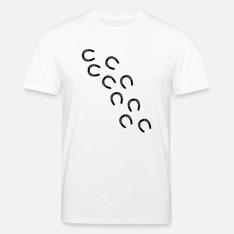 Pferd hufeisen traces - Stanley/Stella Unisex Bio-T-Shirt CREATOR  - Weiß