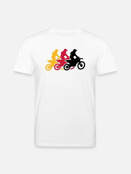 motocross - Stanley/Stella CREATOR Unisex Organic T-Shirt - white