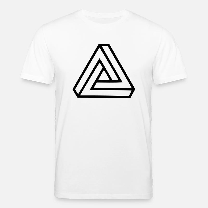 Triangle Illusion - T-shirt bio CREATOR Stanley/Stella Unisexe - blanc