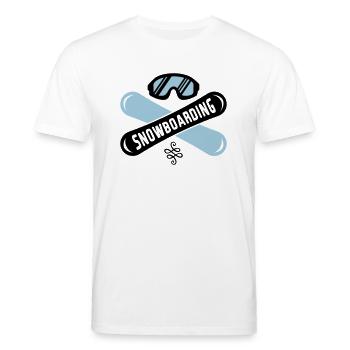 snowboarding boards - Stanley/Stella Unisex Bio-T-Shirt CREATOR  - Weiß - Vorne - Alina (178cm) & Michal (187cm)