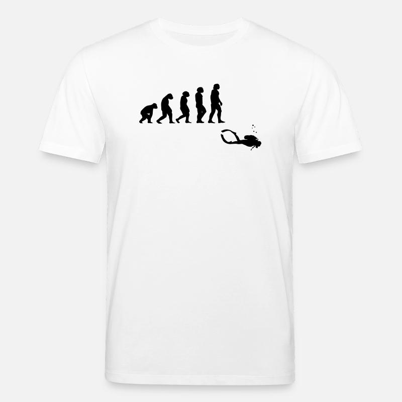 Evolution diving with a device - Stanley/Stella CREATOR Unisex Organic T-Shirt - white