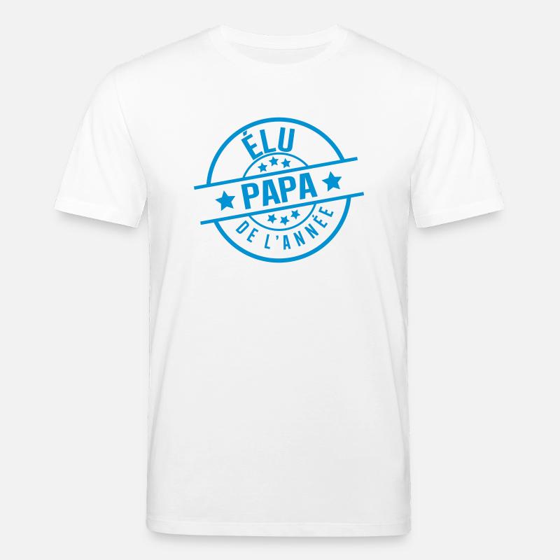 élu papa de l'année - T-shirt bio CREATOR Stanley/Stella Unisexe - blanc