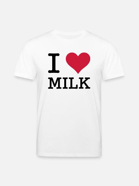I Love Milk - Stanley/Stella Unisex Bio-T-Shirt CREATOR  - Weiß