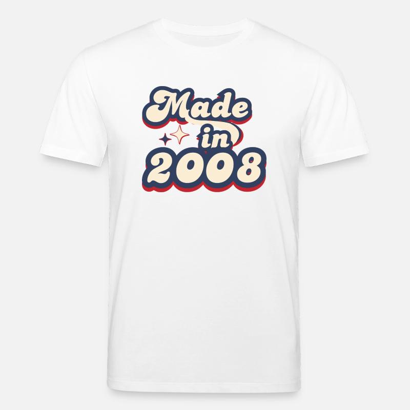Made in 2008 retro - T-shirt bio CREATOR Stanley/Stella Unisexe - blanc