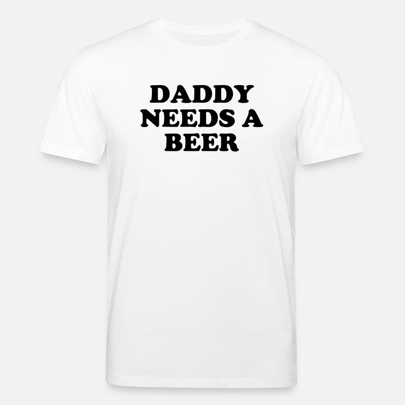 Papa braucht ein Bier - Stanley/Stella Unisex Bio-T-Shirt CREATOR  - Weiß