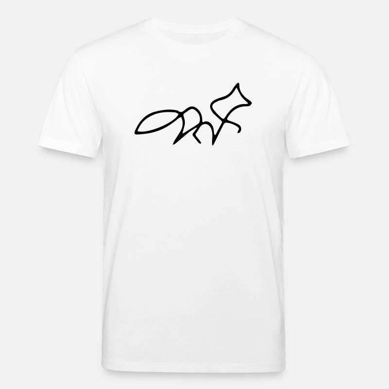 Fox oneline - Stanley/Stella CREATOR Unisex Organic T-Shirt - white