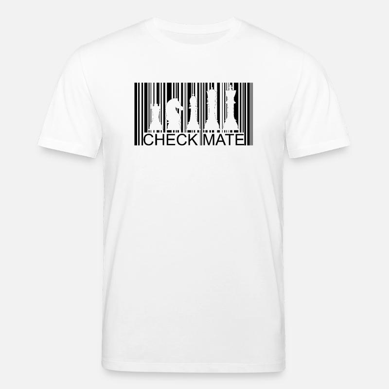 Pièces d’échecs à code-barres - T-shirt bio CREATOR Stanley/Stella Unisexe - blanc