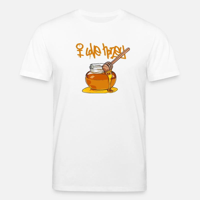 J’adore le miel // Illustration - T-shirt bio CREATOR Stanley/Stella Unisexe - blanc