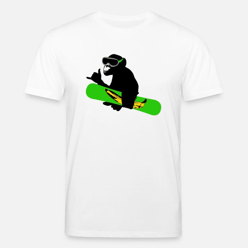 snowboard monkey - Stanley/Stella Unisex Bio-T-Shirt CREATOR  - Weiß