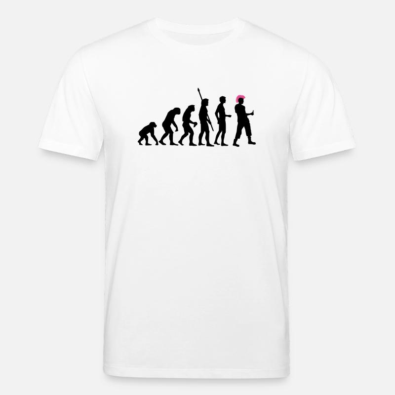 evolution_punk_2c - T-shirt bio CREATOR Stanley/Stella Unisexe - blanc